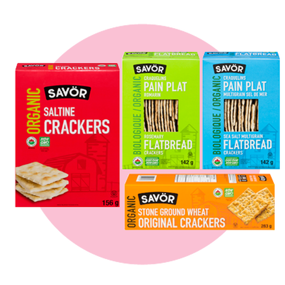 Image of Organic Saltine Crackers, Organic Rosemary Flatbread, Organic Sea Salt Flatbread, Organic Stone Ground Wheat Original Crackers  